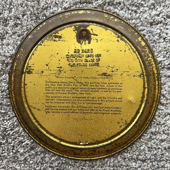 Set of 4 Vintage Tin Plates by Fabcraft - Picture 3 of 10